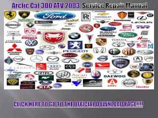 Arctic Cat 300 ATV 2003 Service Repair Manual Download.pdf