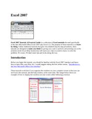 Excel 2007 tutorial.docx