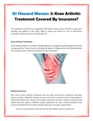 Dr Howard Marans Is Knee Arthritis Treatment Covered By Insurance.pdf