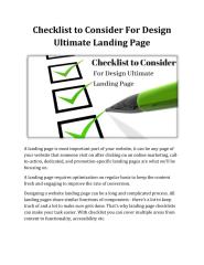 Checklist to Consider For Design Ultimate Landing Page.pdf