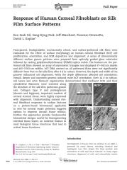 Kaplan - Response of Human Corneal Fibroblasts on Silk Film Surface Patterns.pdf