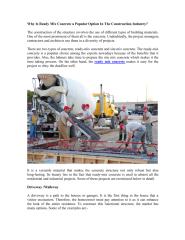 Why is ready mix concrete a popular option in the construction industry.pdf