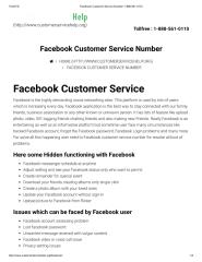 Facebook Customer Service Number 1-888-561-0110 Toll-free.pdf