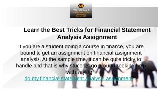 Learn the Best Tricks for Financial Statement Analysis Assignment.pptx
